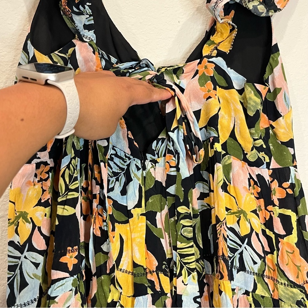 SAYLOR Karalyn Dress Babydoll Tropical Floral Ruffle Mini Dress Size Large - Picture 6 of 9